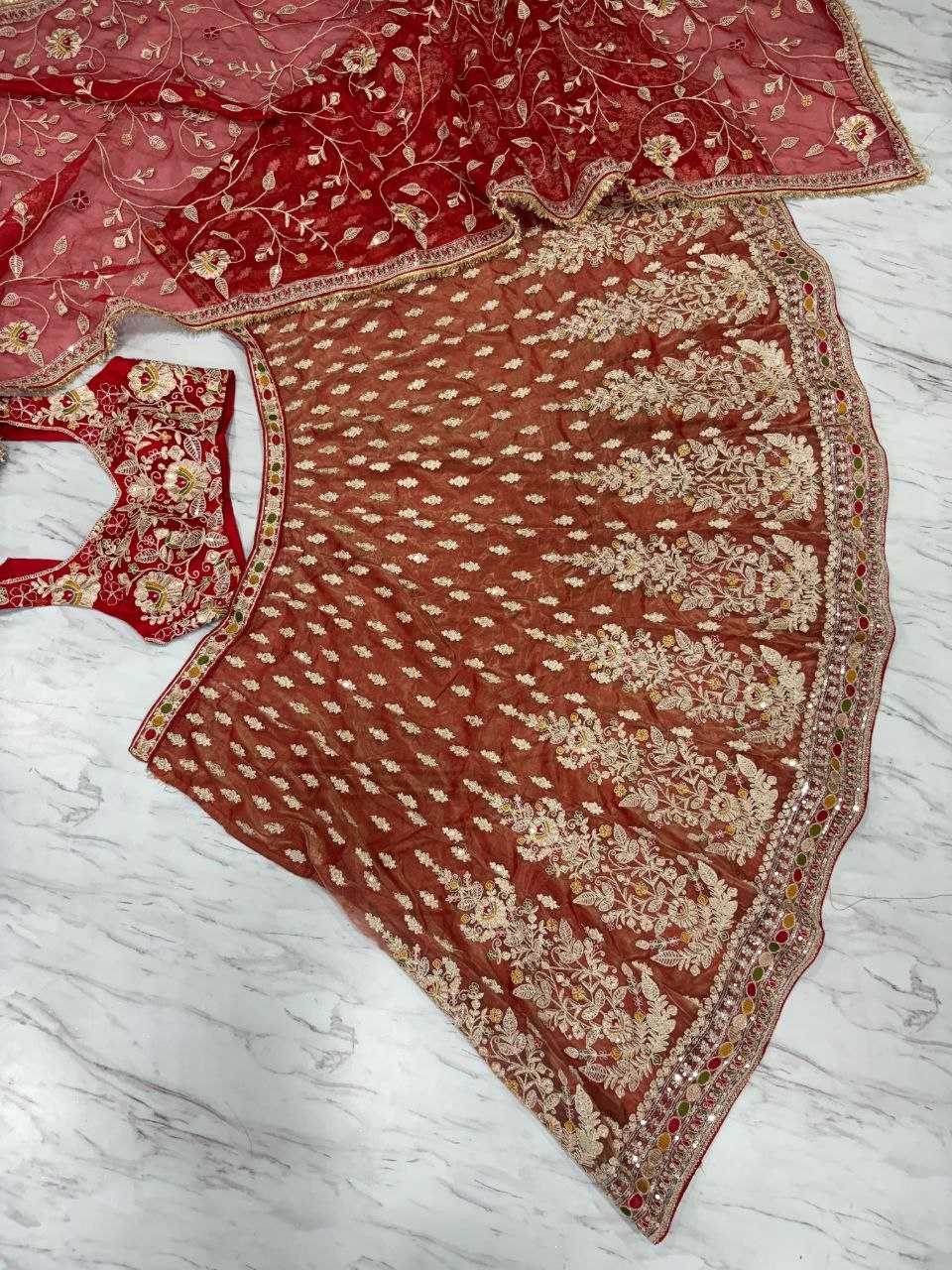 Silk Designer Embroidered Lehenga - MYLUXURY LANE ENTERPRISE